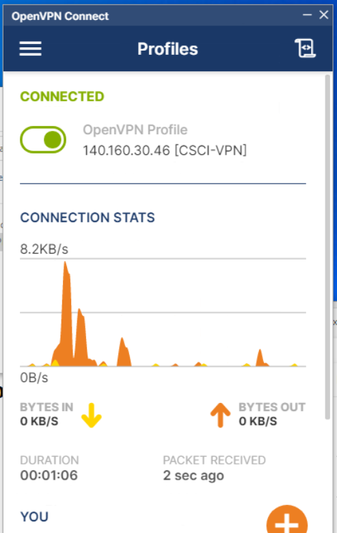 Connected VPN client