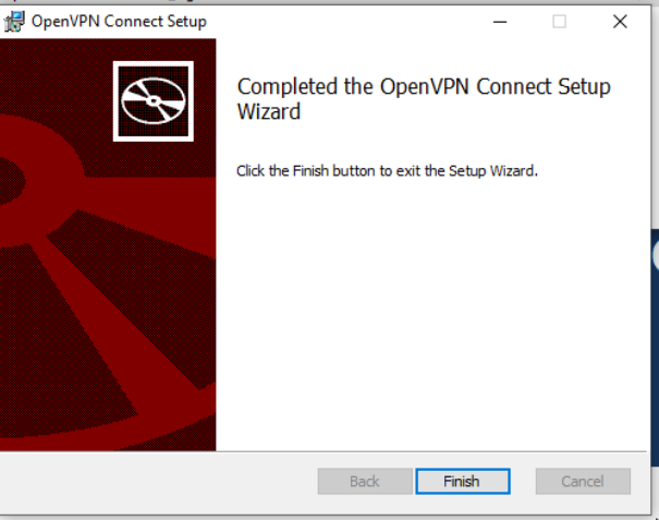 OpenVPN Setup dialogue box