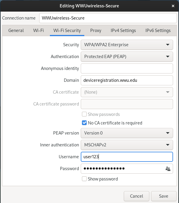 Wi-Fi Security Settings