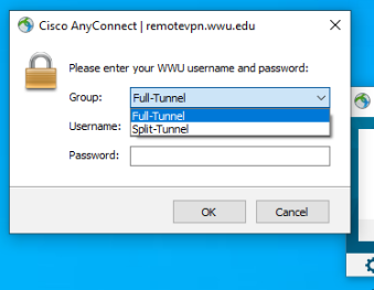 Cisco AnyConnect Client - Connection Settings - Full or Split-Tunnel