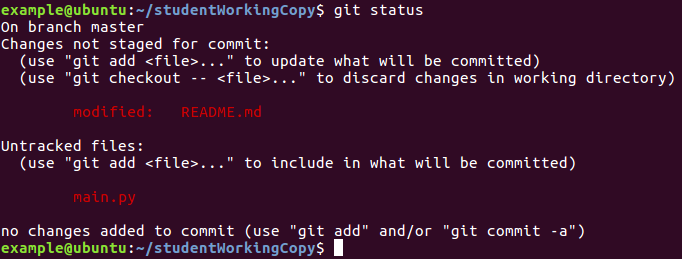 Capture of the terminal Featuring a test call to git status