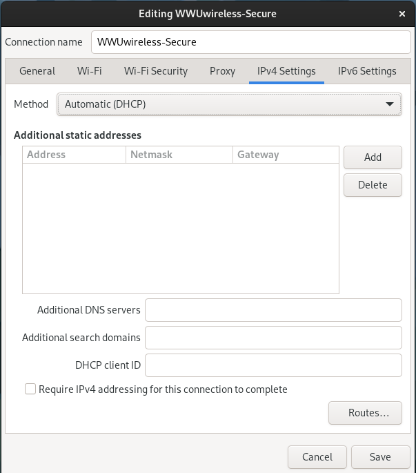 IPv4 Settings